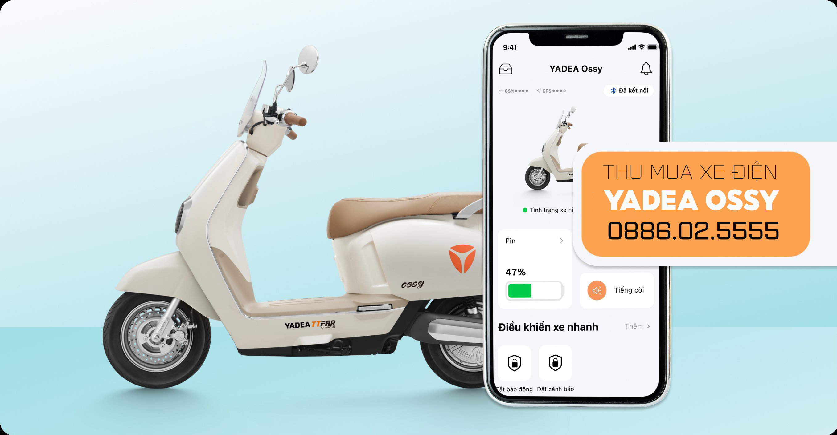Thu mua xe điện Yadea Ossy, thu mua tại nhà, thu xe điện cũ hỏng